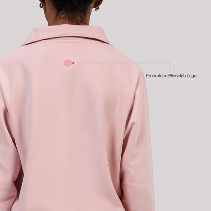 BlissTerry™ Cotton Pullover with Zipper