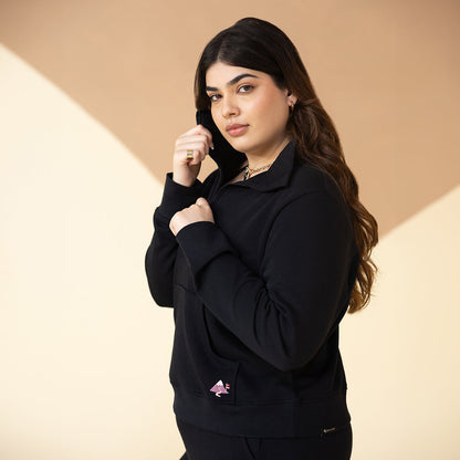 BlissTerry™ Cotton Pullover with Zipper