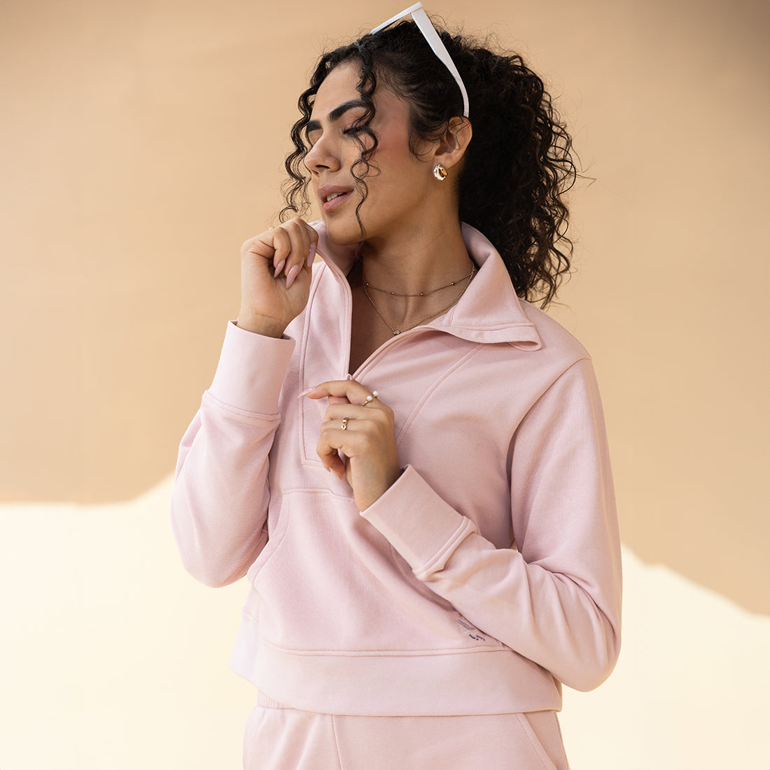 BlissTerry™ Cotton Pullover with Zipper