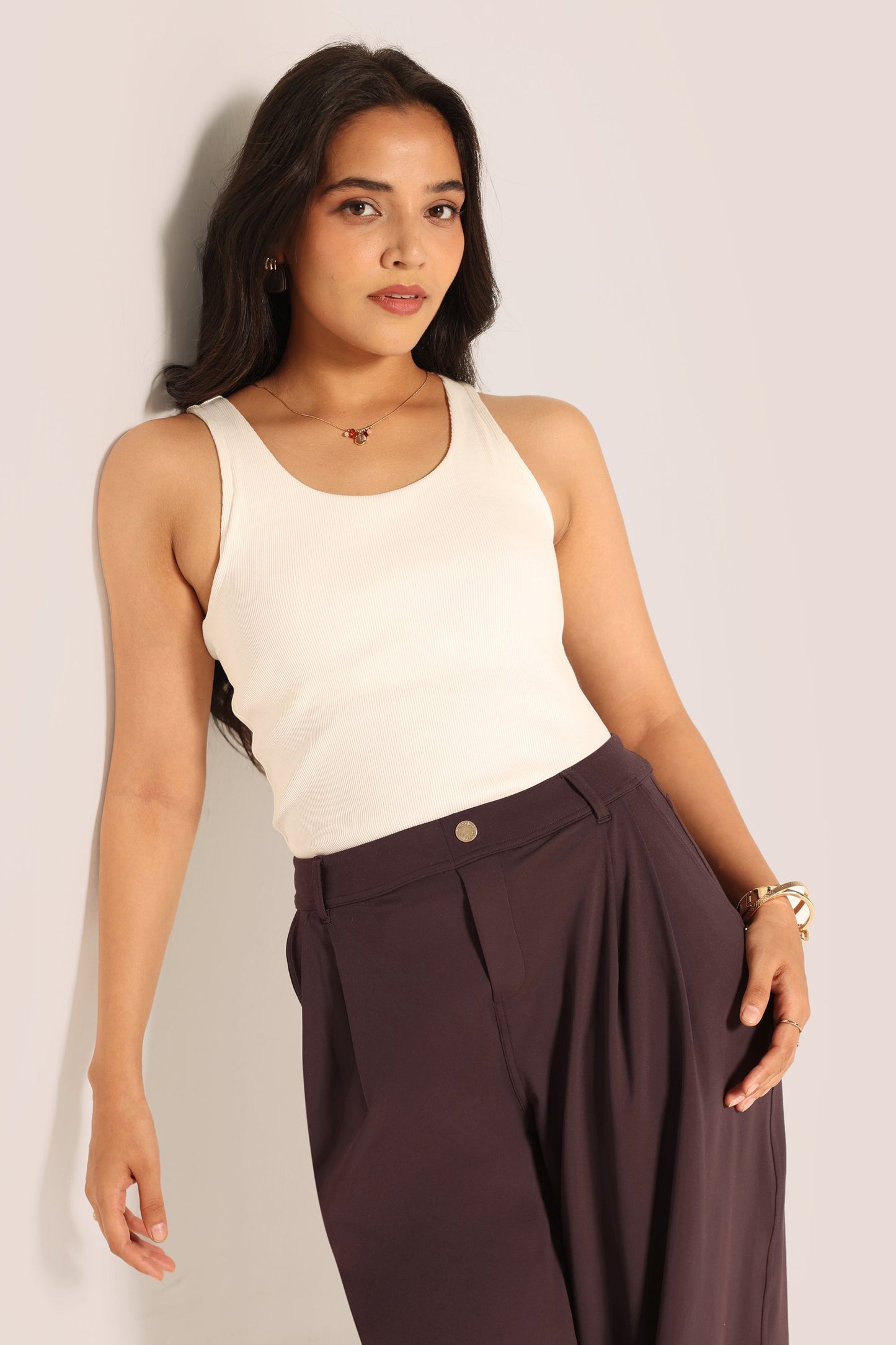 Blissentials Round Neck Built In Bra Top