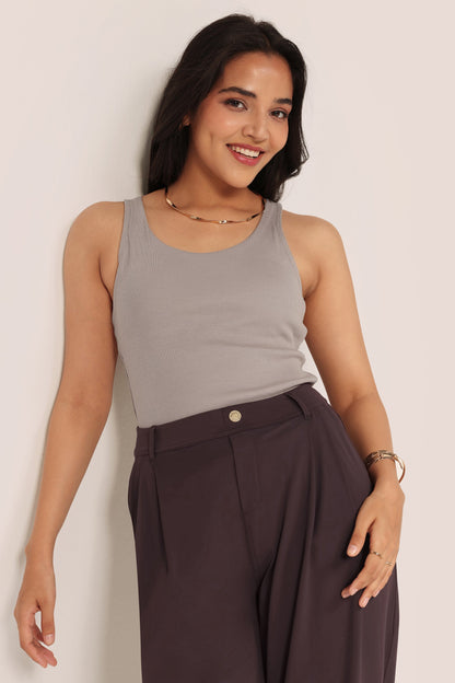 Blissentials Round Neck Built In Bra Top