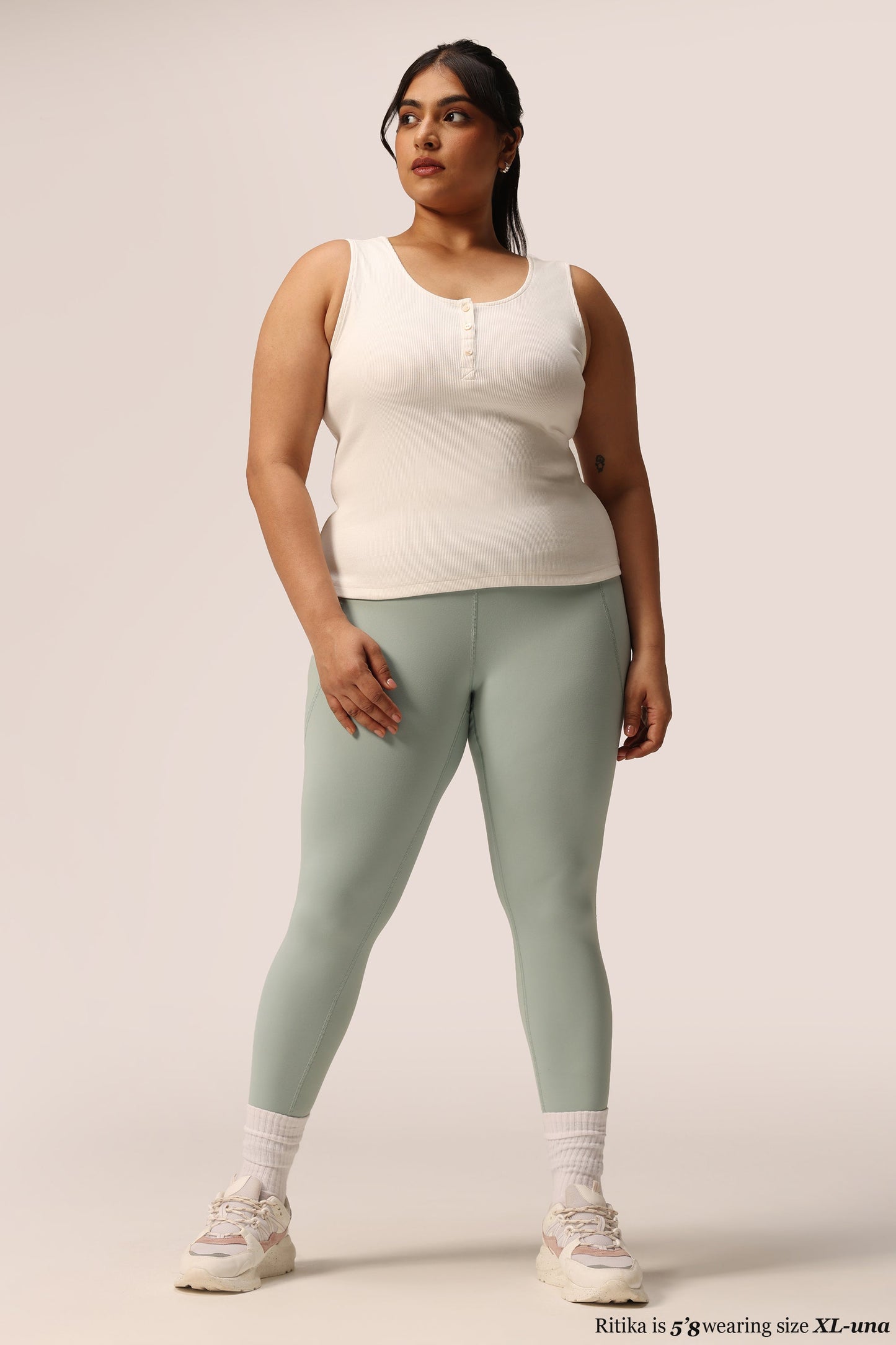 Blissentials Round Neck Henley Tank