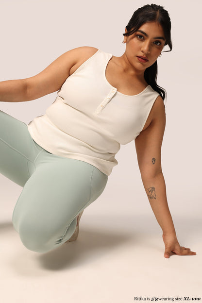 Blissentials Round Neck Henley Tank