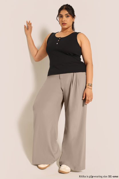 Blissentials Round Neck Henley Tank