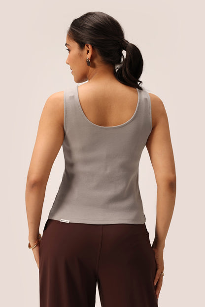 Blissentials Round Neck Henley Tank