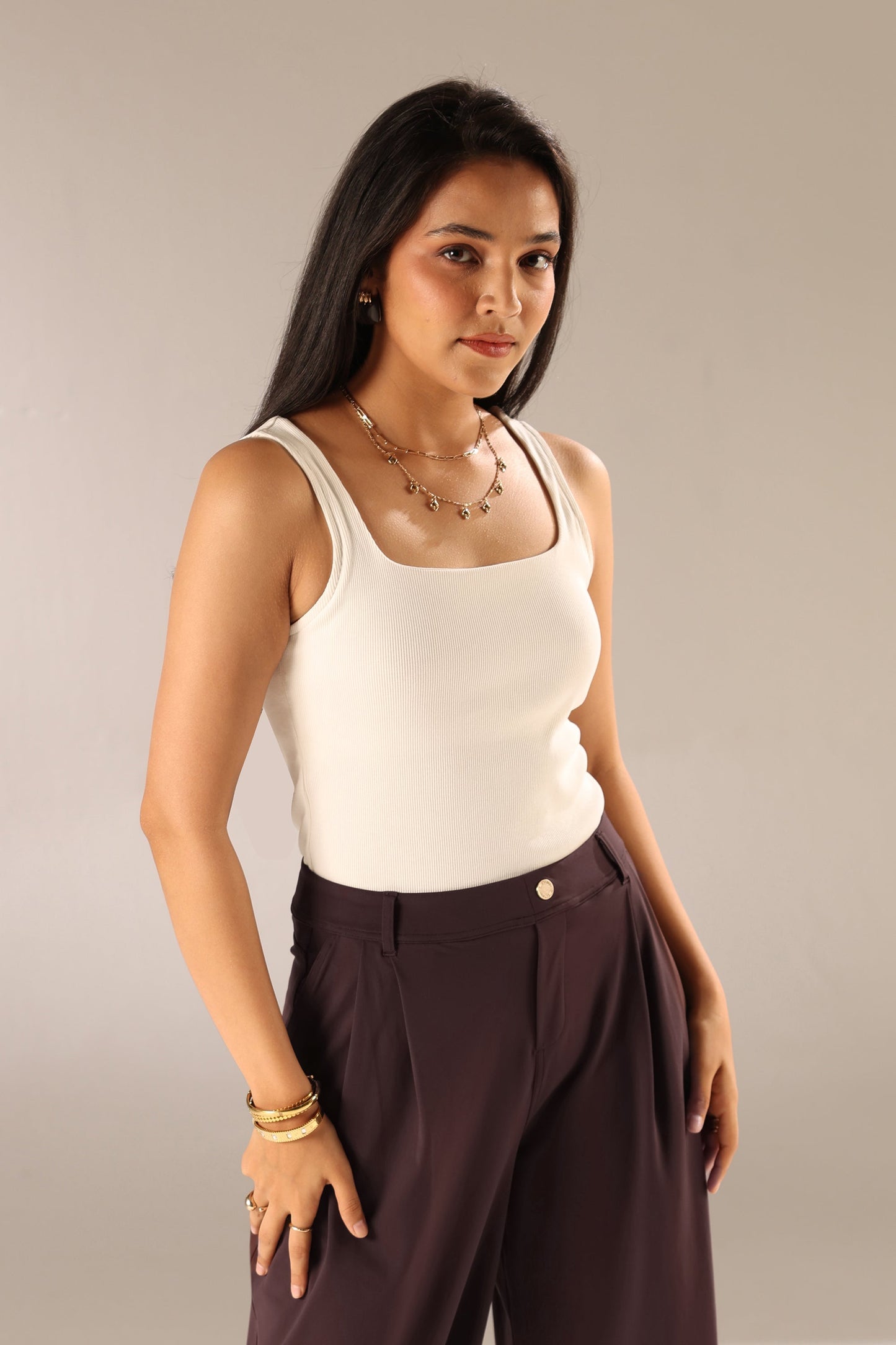 Blissentials Square Neck Built In Bra Top