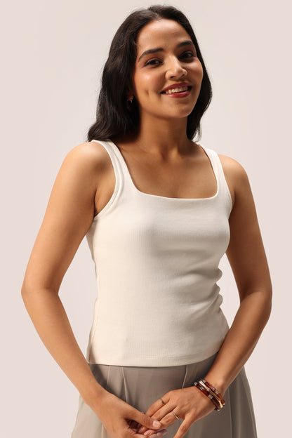 Blissentials Square Neck Built In Bra Top