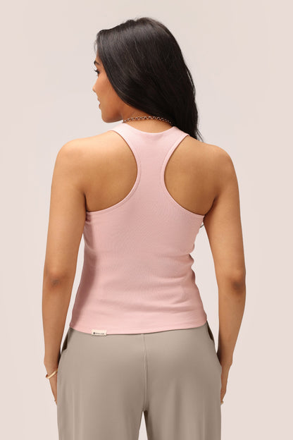 Blissentials V- Neck Racerback Built In Bra Top