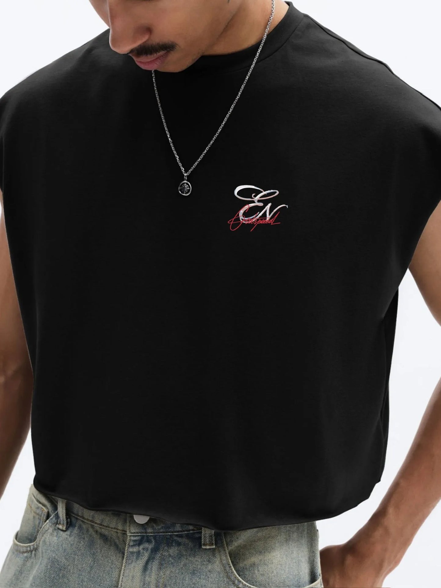 Cropped Raw Tank Top