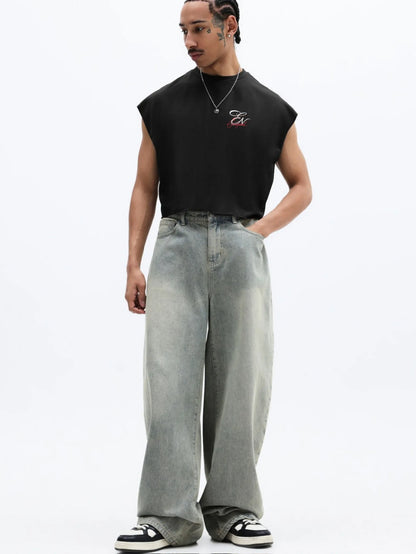 Cropped Raw Tank Top