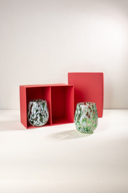 Confetti Mist Green Cocktail Glass (Set Of 2)