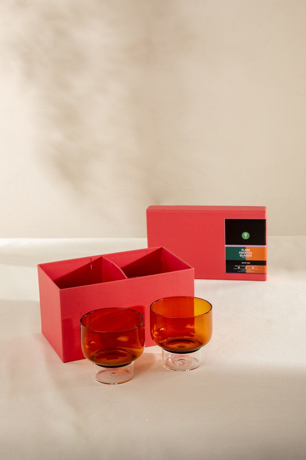 Flare Amber Cocktail Glasses (Set Of 2)