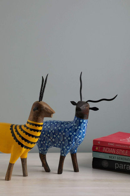 Golden Buck Hand Painted Animal Figurine