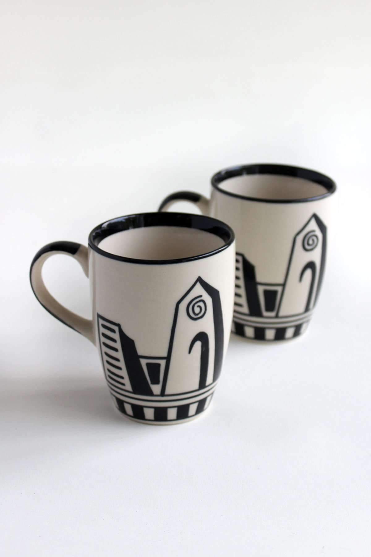 Mombaye City Ceramic Coffee Mug (Set Of 2)
