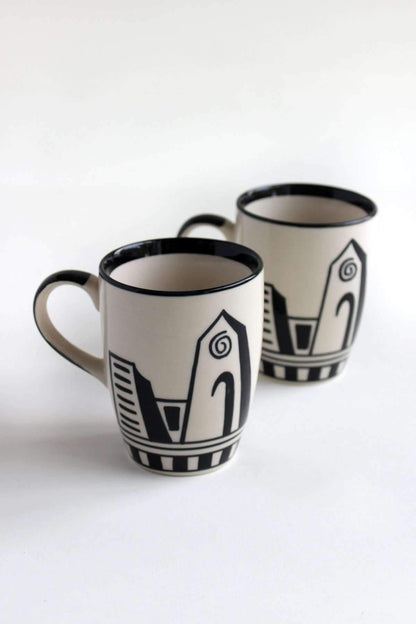 Mombaye City Ceramic Coffee Mug (Set Of 2)