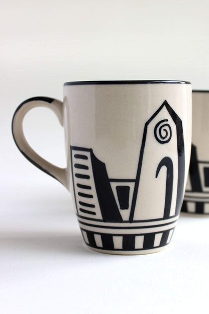 Mombaye City Ceramic Coffee Mug (Set Of 2)