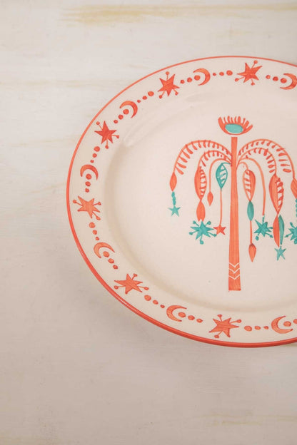 Toddy Palm Ceramic Wall Plate