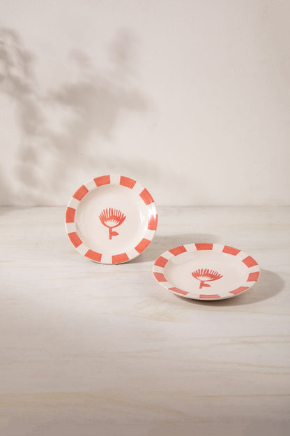 Toddy Palm Ceramic Wall Plate (Set Of 2)