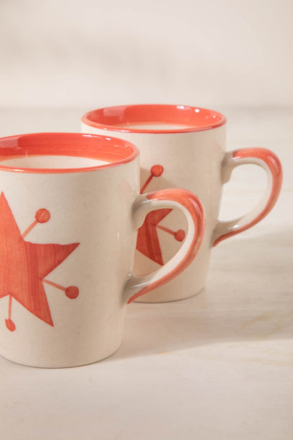 Toddy Star Ceramic Coffee Mug (Set Of 2)