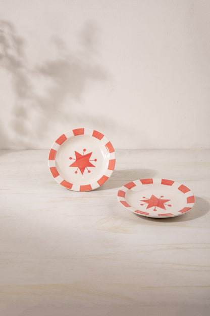 Toddy Star Ceramic Wall Plate (Set Of 2)