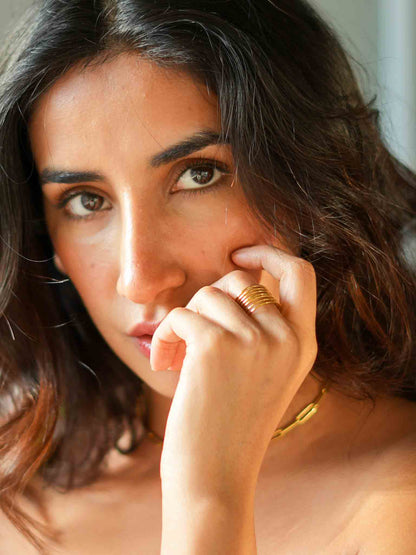 Cross Caged adjustable ring | Nish Hair X Evil Eye Jewel