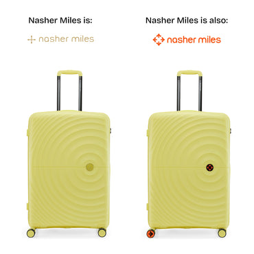 Nasher Miles Seattle Hard-Sided Polypropylene Check-in Luggage Yellow 28 inch |75 Trolley Bag