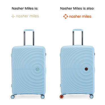 Nasher Miles Seattle Hard-Sided Polypropylene Check-in Luggage Light Blue 28 inch |75 Trolley Bag
