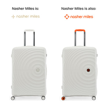 Nasher Miles Seattle Hard-Sided Polypropylene Check-in Luggage White 28 inch |75 Trolley Bag