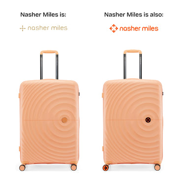 Nasher Miles Seattle Hard-Sided Polypropylene Check-in Luggage Peach 28 inch |75 Trolley Bag