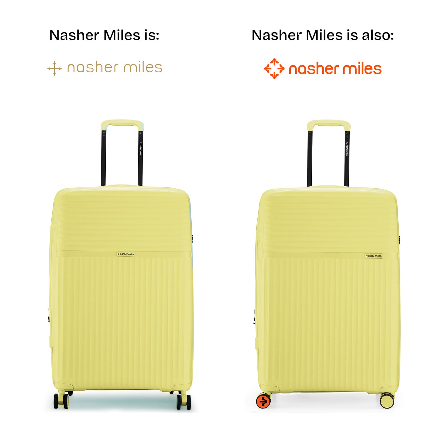 Nasher Miles Krabi Expander Hard-Sided Polypropylene Check-in Luggage Yellow 28 inch |75 Trolley Bag