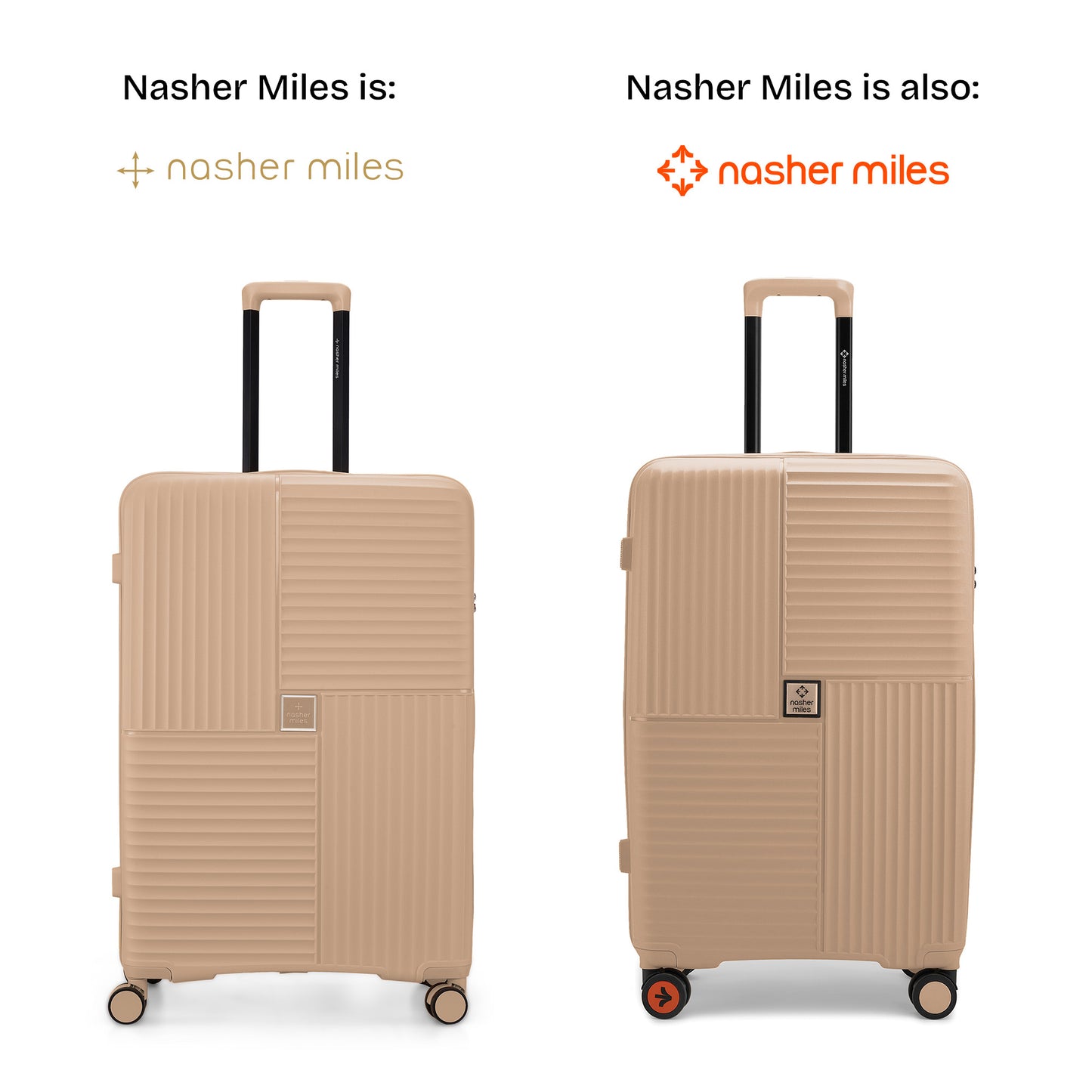 Nasher Miles Singapore Hard-Sided Polypropylene Check-in Luggage Champagne 24 inch |65 Trolley Bag