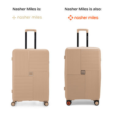 Nasher Miles Singapore Hard-Sided Polypropylene Check-in Luggage Champagne 24 inch |65 Trolley Bag