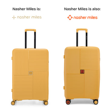 Nasher Miles Singapore Hard-Sided Polypropylene Check-in Luggage Yellow 28 inch |75 Trolley Bag