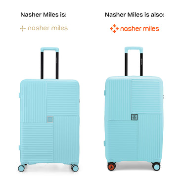 Nasher Miles Singapore Hard-Sided Polypropylene Check-in Luggage Light Blue 24 inch |65 Trolley Bag