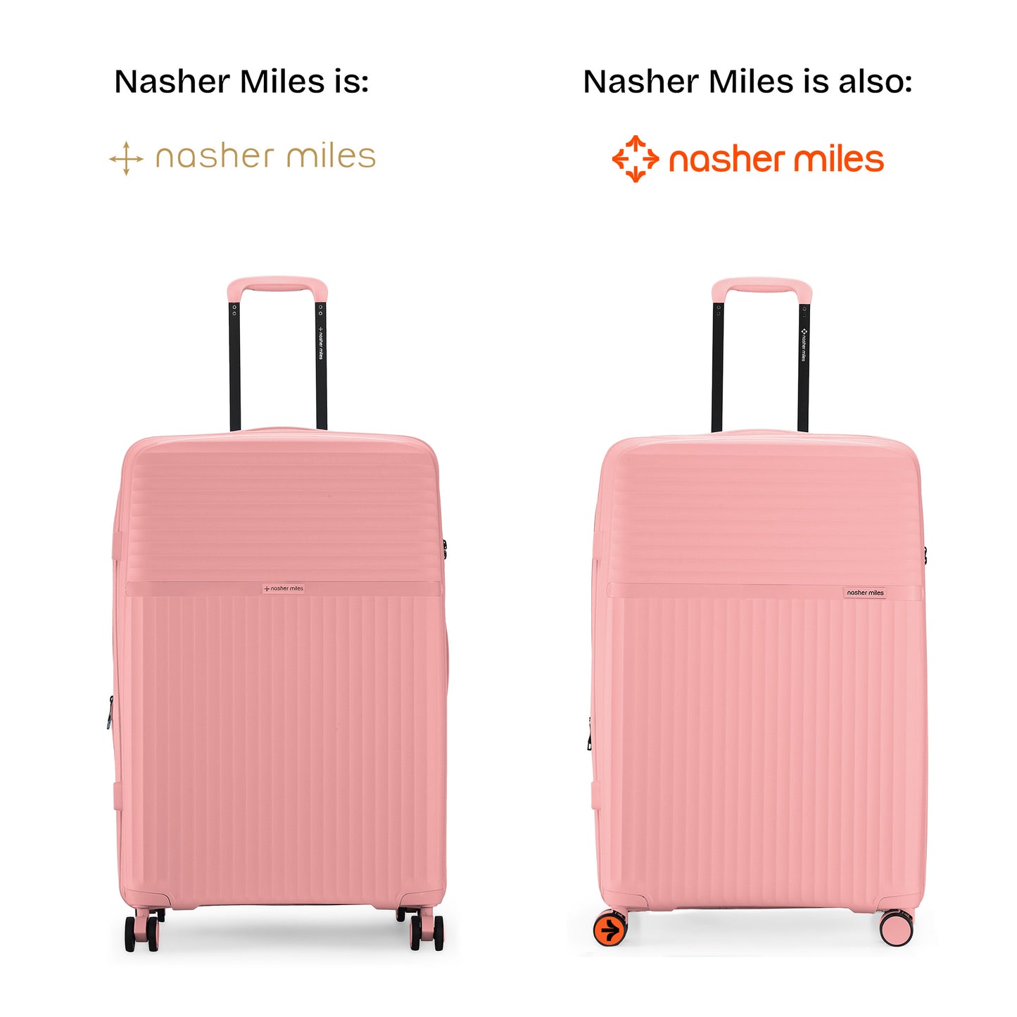 Nasher Miles Krabi Expander Hard-Sided Polypropylene Check-in Luggage Peach 28 inch |75 Trolley Bag