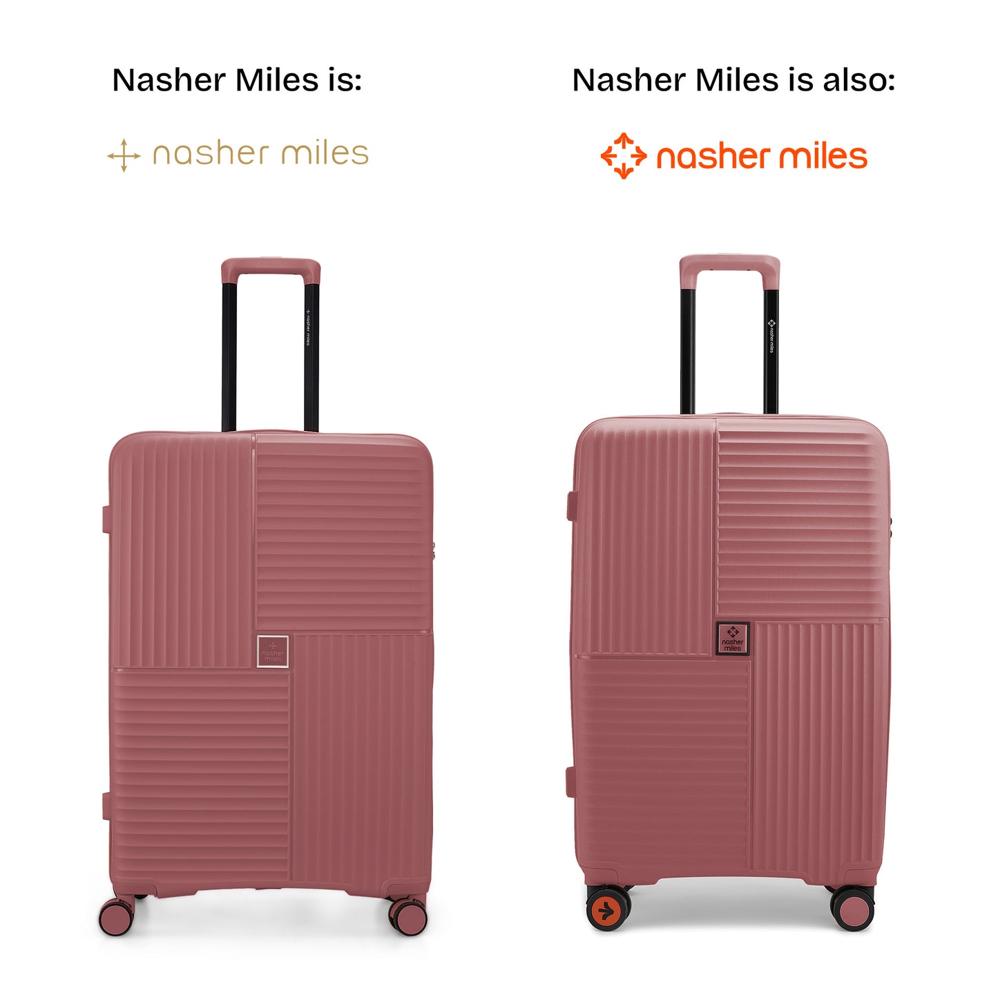 Nasher Miles Singapore Hard-Sided Polypropylene Check-in Luggage Rose Gold 24 inch |65 Trolley Bag