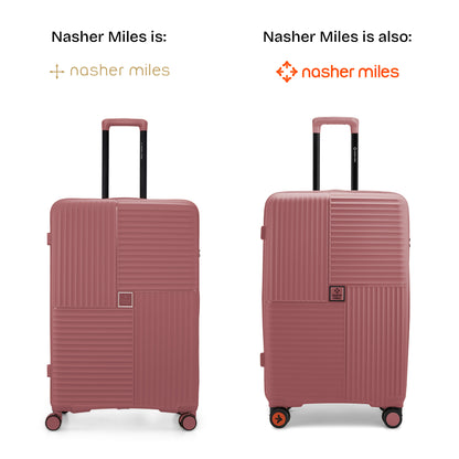 Nasher Miles Singapore Hard-Sided Polypropylene Check-in Luggage Rose Gold 24 inch |65 Trolley Bag