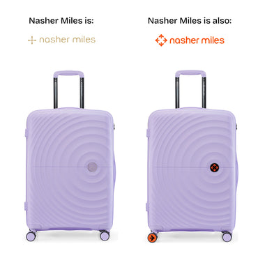 Nasher Miles Seattle Hard-Sided Polypropylene Check-in Luggage Pastel Purple 24 inch |65 Trolley Bag