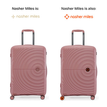 Nasher Miles Seattle Hard-Sided Polypropylene Check-in Luggage Rose Gold 24 inch |65 Trolley Bag