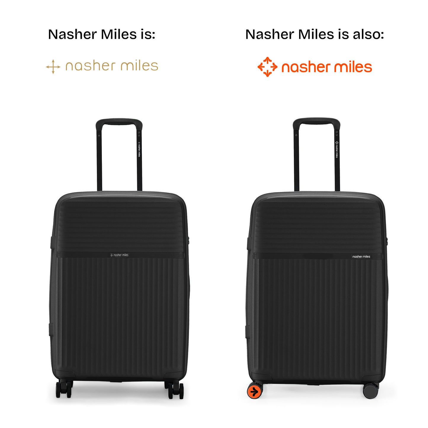 Nasher Miles Krabi Expander Hard-Sided Polypropylene Check-in Luggage Black 24 inch |65 Trolley Bag