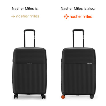 Nasher Miles Krabi Expander Hard-Sided Polypropylene Check-in Luggage Black 24 inch |65 Trolley Bag