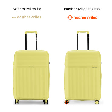 Nasher Miles Krabi Expander Hard-Sided Polypropylene Check-in Luggage Yellow 24 inch |65 Trolley Bag