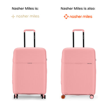 Nasher Miles Krabi Expander Hard-Sided Polypropylene Check-in Luggage Peach 24 inch |65 Trolley Bag