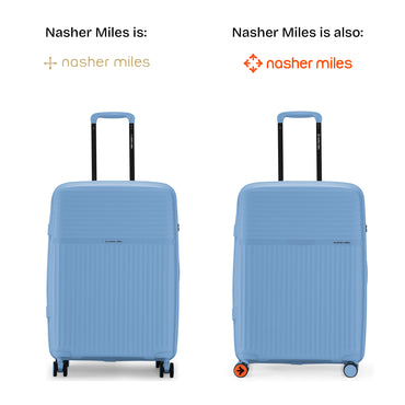 Nasher Miles Krabi Expander Hard-Sided Polypropylene Check-in Luggage Steel Blue 24 inch |65 Trolley Bag