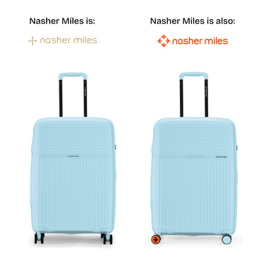 Nasher Miles Krabi Expander Hard-Sided Polypropylene Check-in Luggage Light Blue 24 inch |65 Trolley Bag