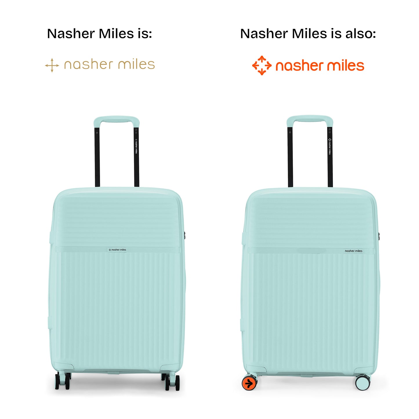 Nasher Miles Krabi Expander Hard-Sided Polypropylene Check-in Luggage Cool Mint 24 inch |65 Trolley Bag