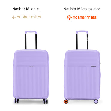 Nasher Miles Krabi Expander Hard-Sided Polypropylene Check-in Luggage Pastel Purple 24 inch |65 Trolley Bag