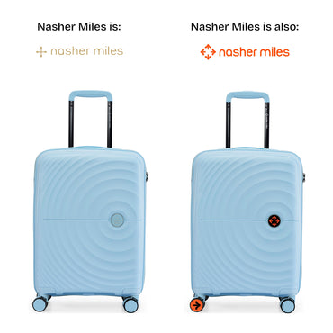 Nasher Miles Seattle Hard-Sided Polypropylene Cabin Luggage Light Blue 20 inch |55 Trolley Bag