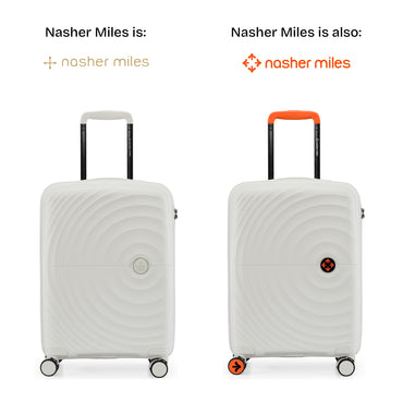 Nasher Miles Seattle Hard-Sided Polypropylene Cabin Luggage White 20 inch |55 Trolley Bag