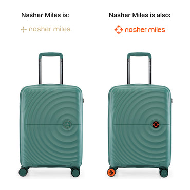 Nasher Miles Seattle Hard-Sided Polypropylene Cabin Luggage Dark Green 20 inch |55 Trolley Bag